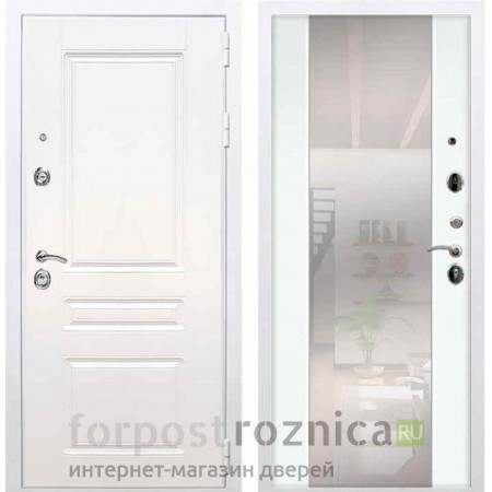 Дверь с терморазрывом R E X Премиум H сб-16 white soft mirror 100 мм