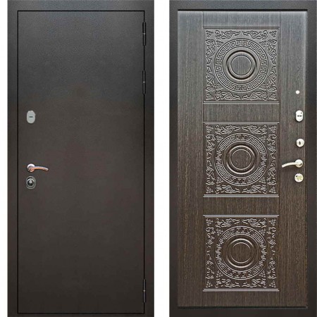 Входная металлическая дверь Рекс 5А Серебро антик Д 18 Венге