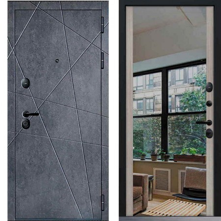 Входная дверь Command Doors Geometria 3Z Белая лиственница